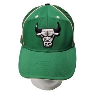 Chicago Bulls Green Adidas Mesh Hat Cap Fitted St. Patrick's Day NBA